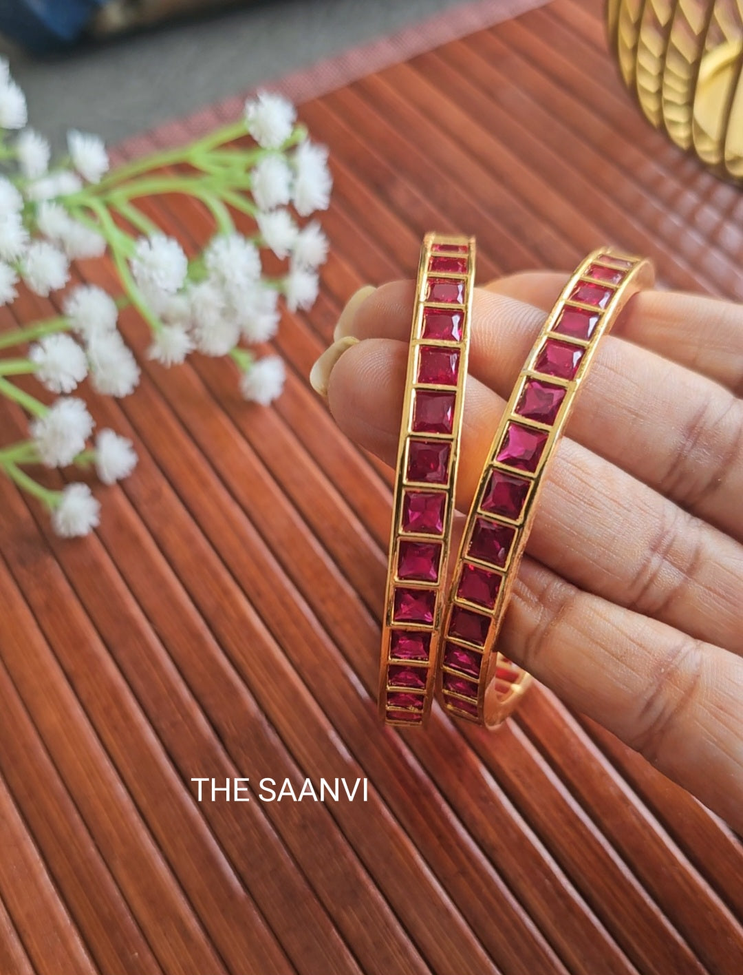 PREMIUM KEMPSTONE RUBY BANGLES
