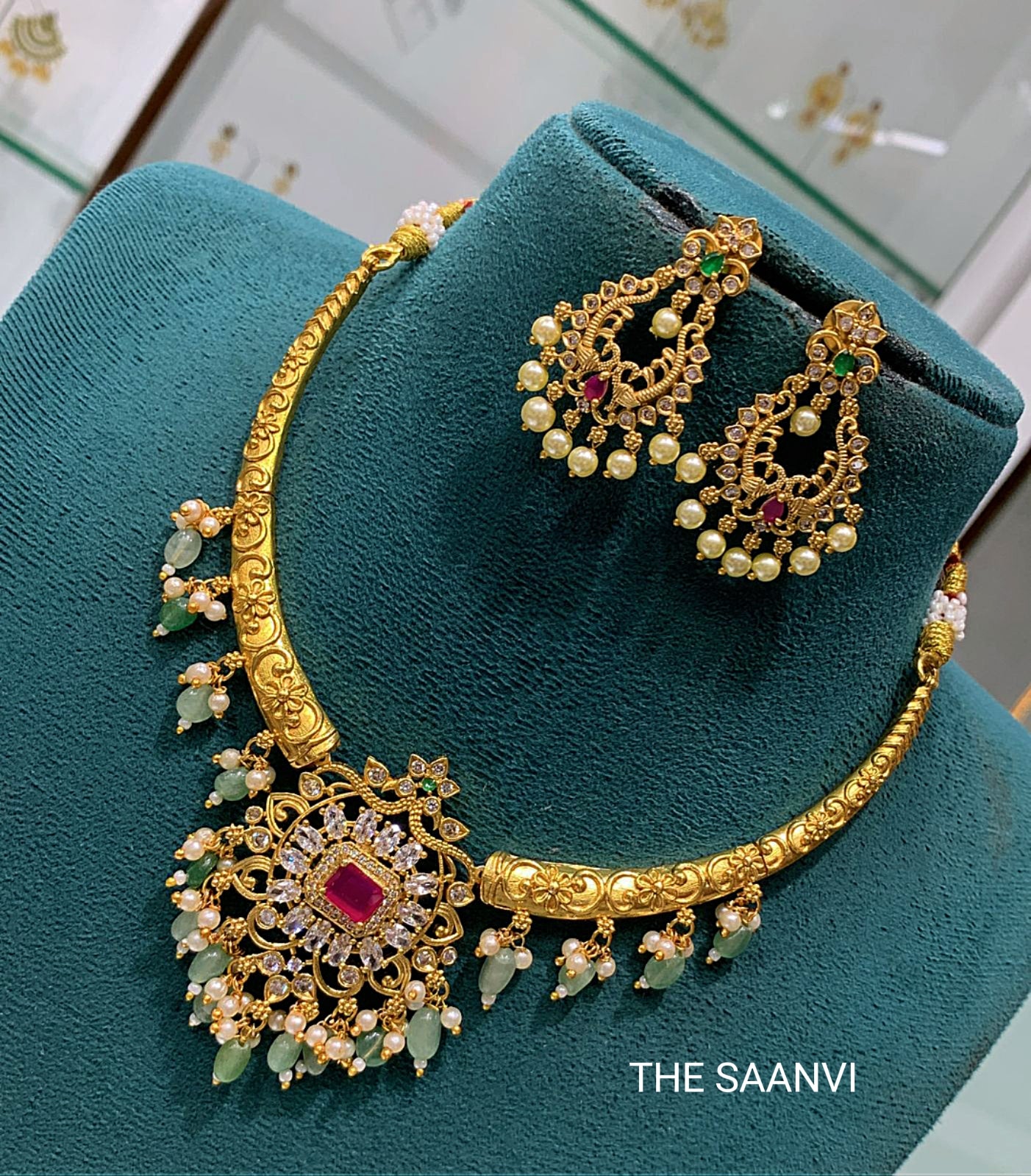 PREMIUM AD HASLI BEADED NECKLACE SET