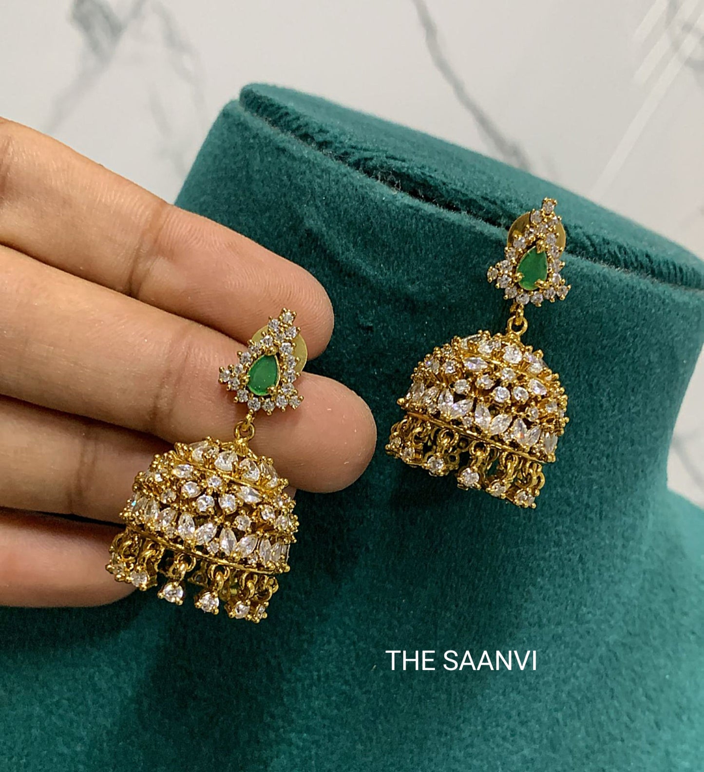 AMERICAN DIAMOND JHUMKA