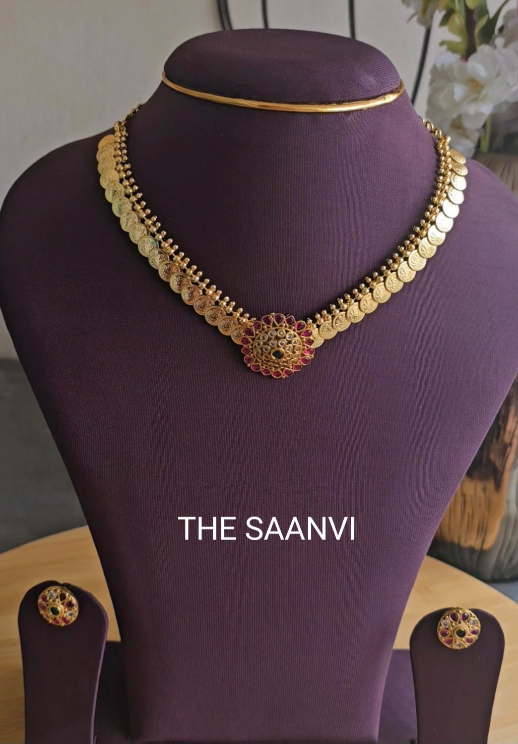 COIN NECKLACE SET WITH DETACHABLE PENDANT