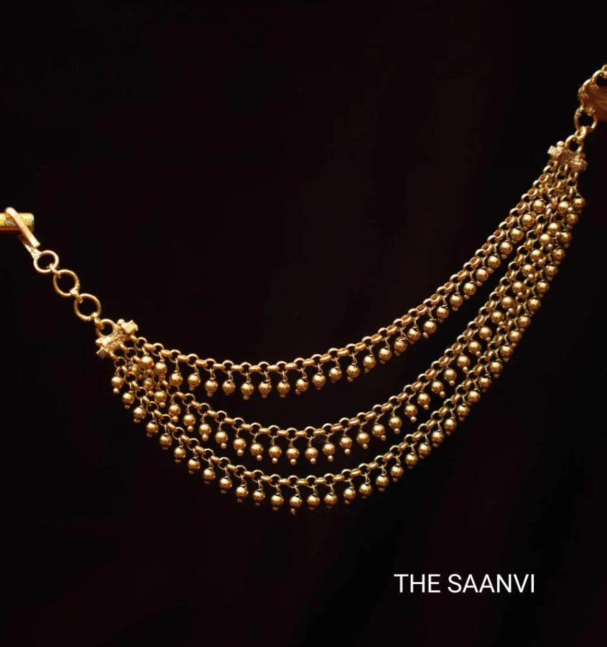 ANTIQUE THREE LAYER EAR CHAIN