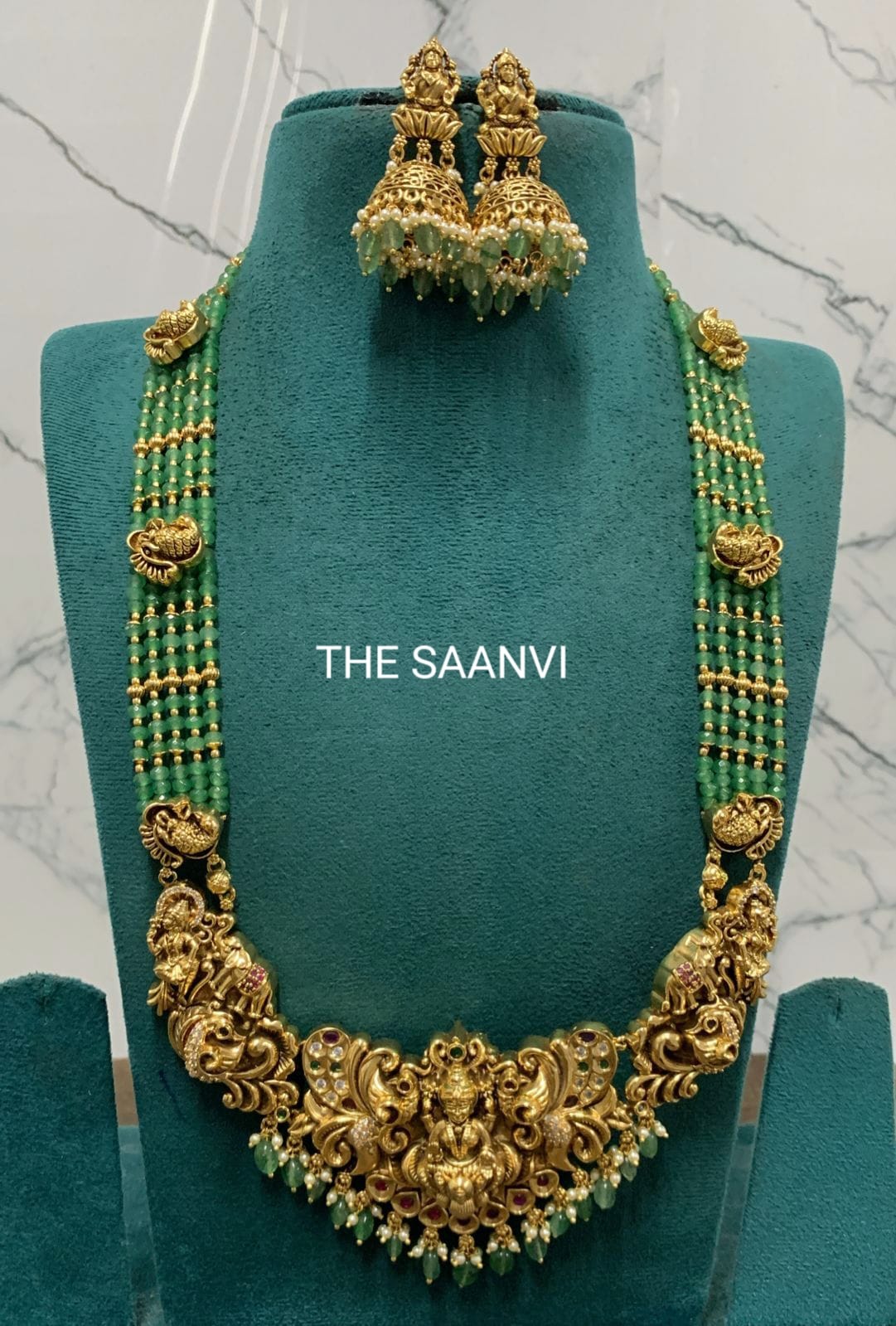 PREMIUM NAGASI BEADED DESIGNER HARAM SET