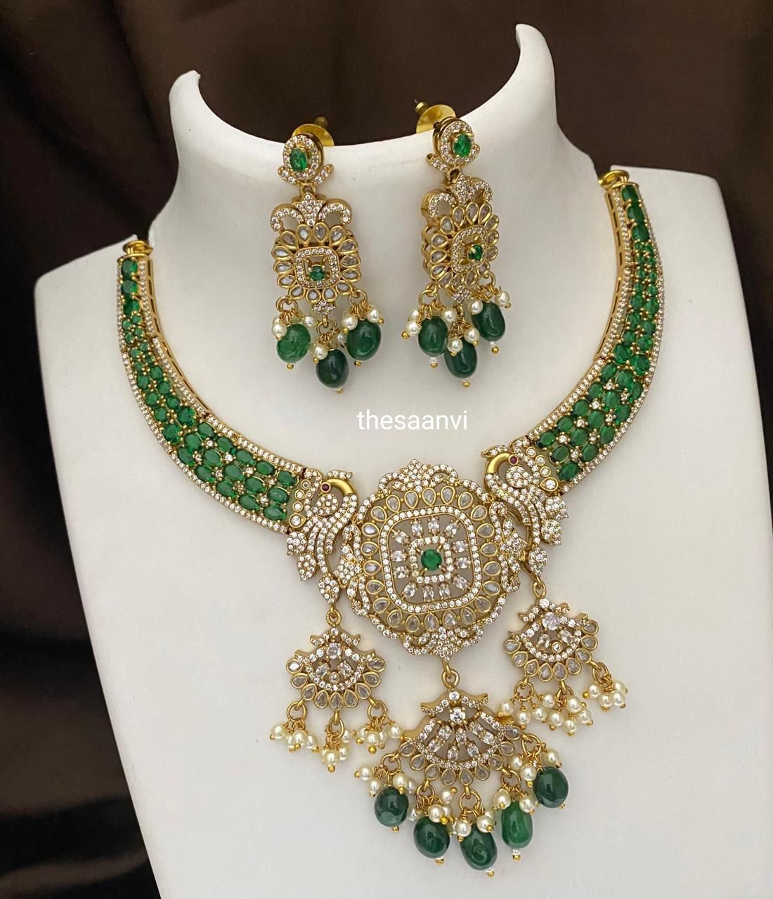 SNEHA REPLICA PREMIUM QUALITY AD STONE NECKLACE