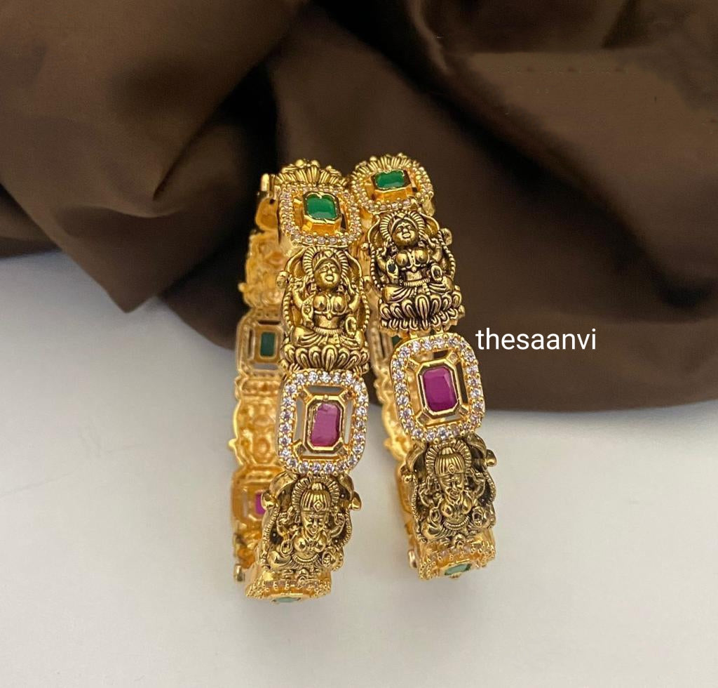 PREMIUM QUALITY LAKSHMI MULTICOLOURED STONE BANGLE
