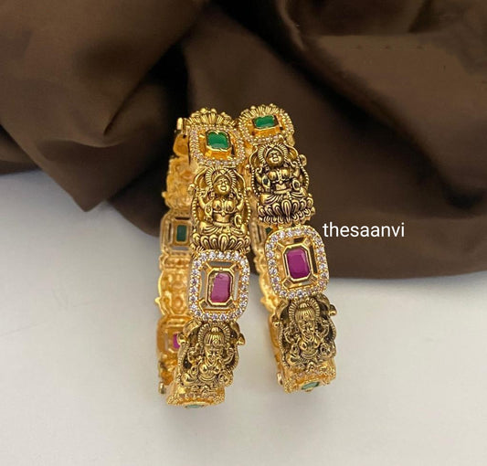 PREMIUM QUALITY LAKSHMI MULTICOLOURED STONE BANGLE