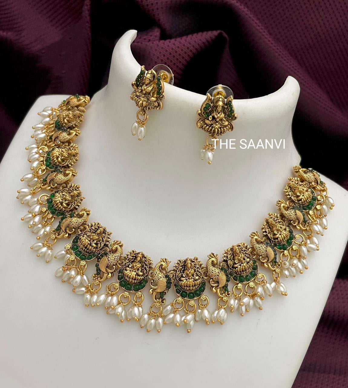 ANTIQUE DEVI NECKLACE WITH RICE PEARLS