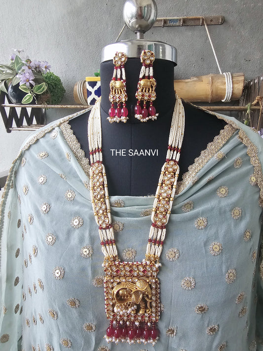 JHAANVI PEARL HARAM WITH KUNDAN STONES