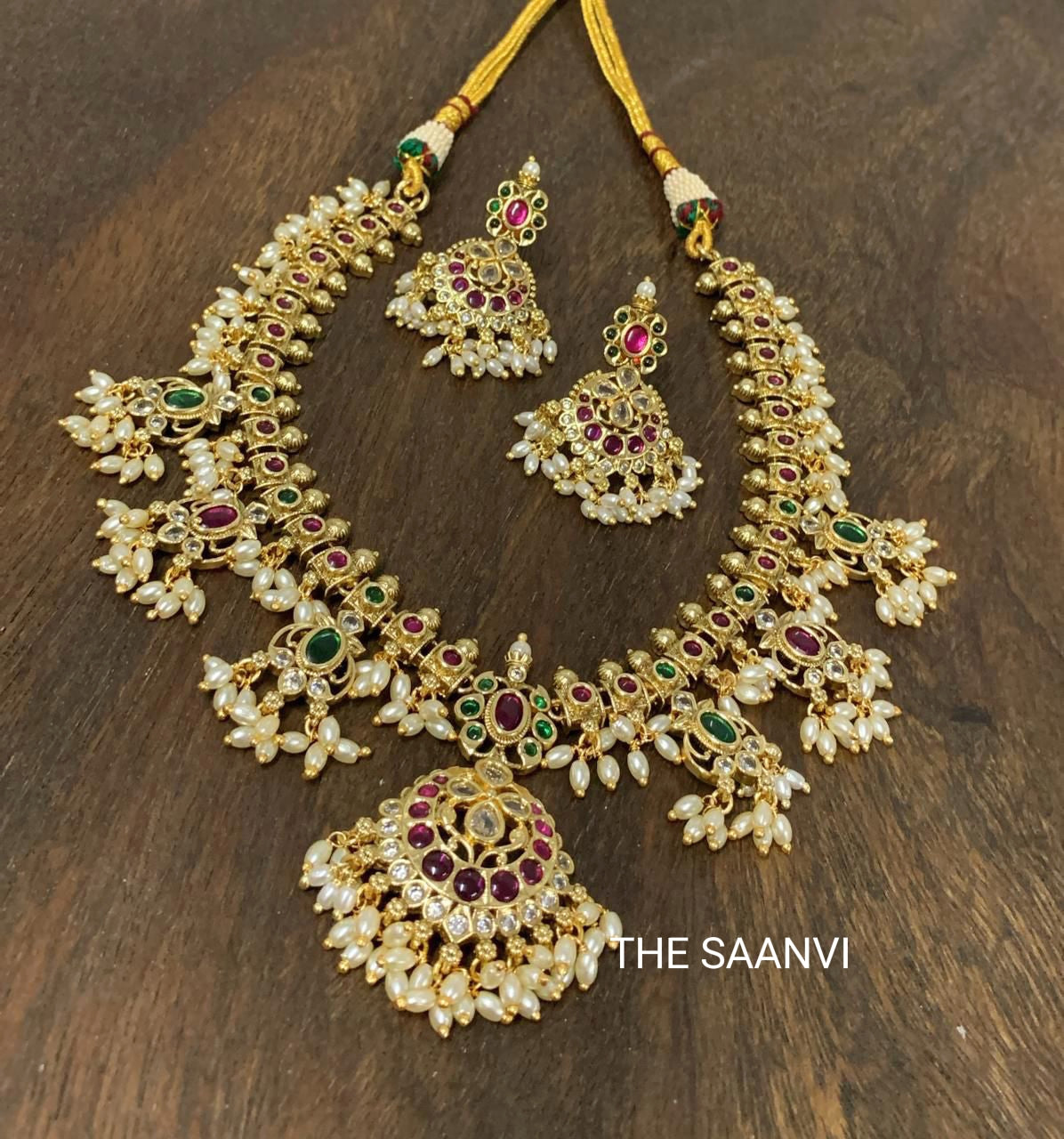 SHREYA  PREMIUM GUTTAPUSALU NECKLACE SET