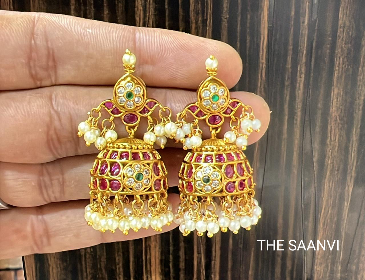 PREMIUM KEMPSTONE JHUMKA