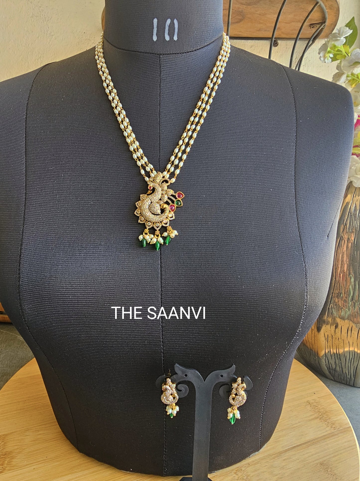 PEACOCK AD PEARL HARAM SET
