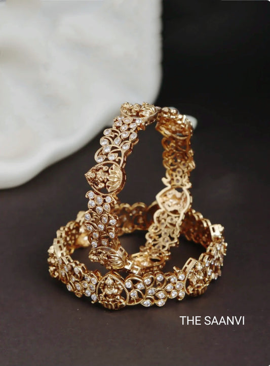 KUNDAN TEMPLE DESIGNER BANGLES