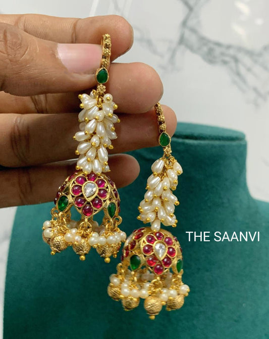 PREMIUM JADAU HOOK JHUMKAS