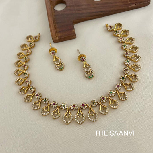 PREMIUM AD DIAMOND SETTING NECKLACE SET