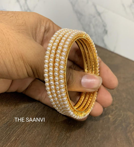 PEARL BANGLES ( SET OF 4 )