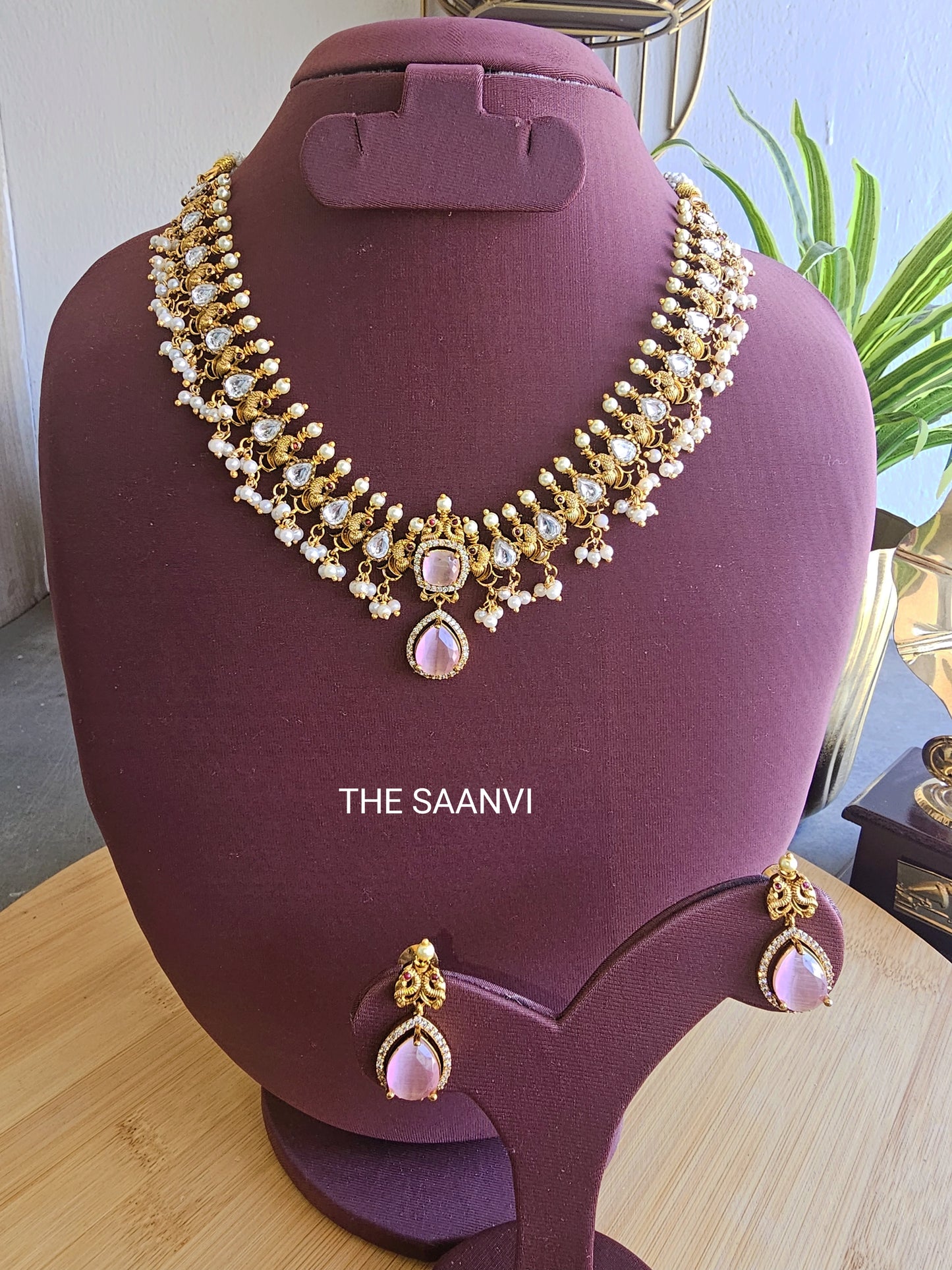 LAYA PREMIUM MOSSANITE AD NECKLACE SET