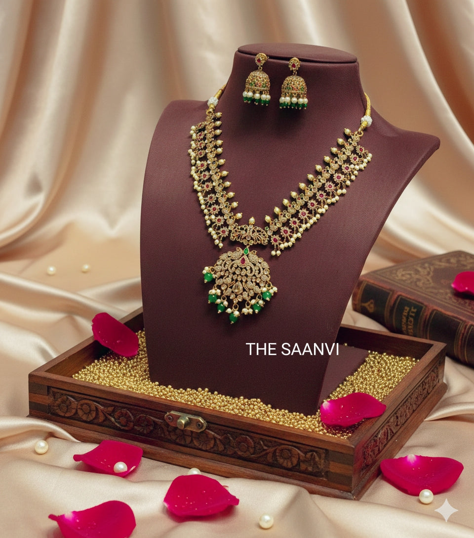 VEENA PREMIUM BEADED NECKLACE SET