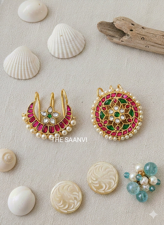 REAL JADAU KUNDAN SUN & MOON HAIR BILLAI