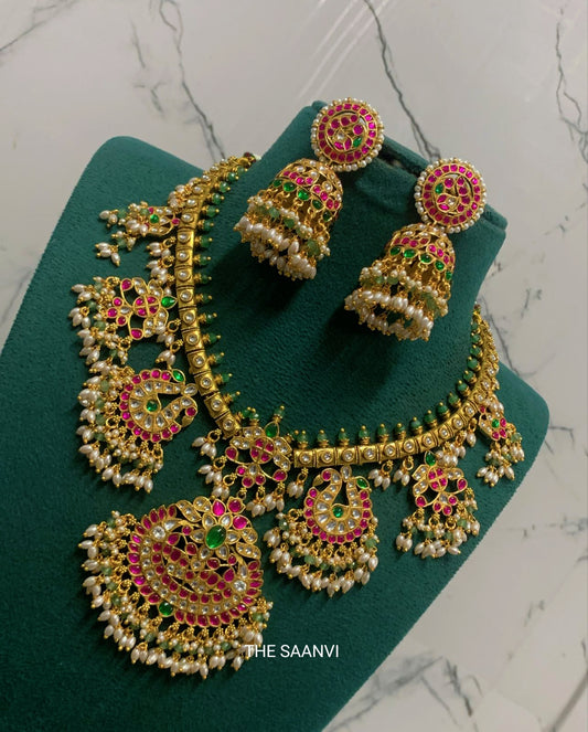 JANANI PREMIUM JADAU MID-LENGTH NECKLACE SET