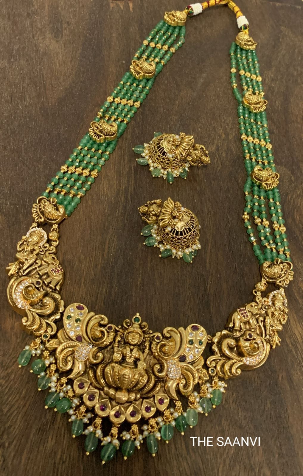 PREMIUM NAGASI BEADED DESIGNER HARAM SET