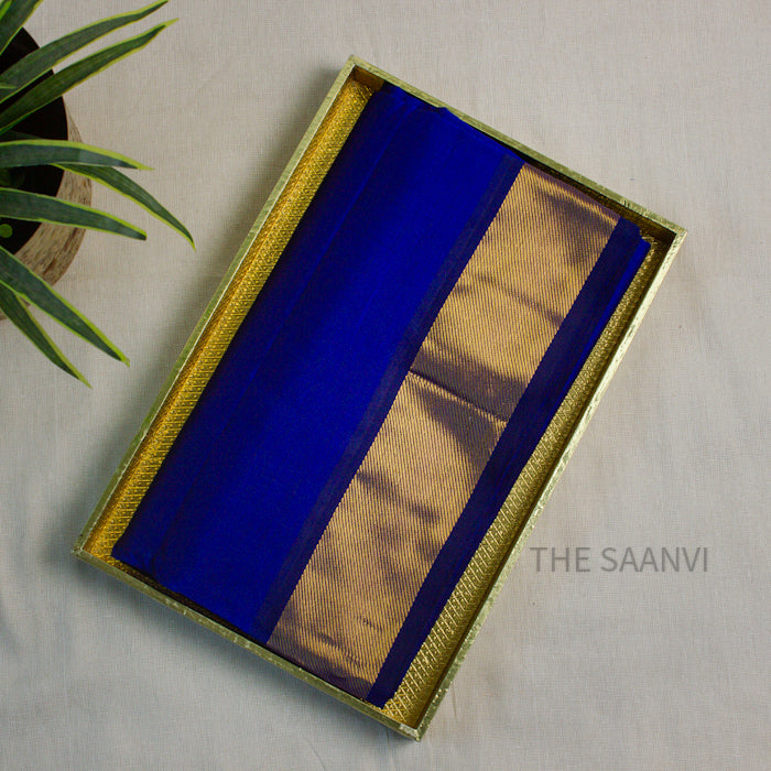 ROYAL BLUE SEMI SILK COTTON SAREE