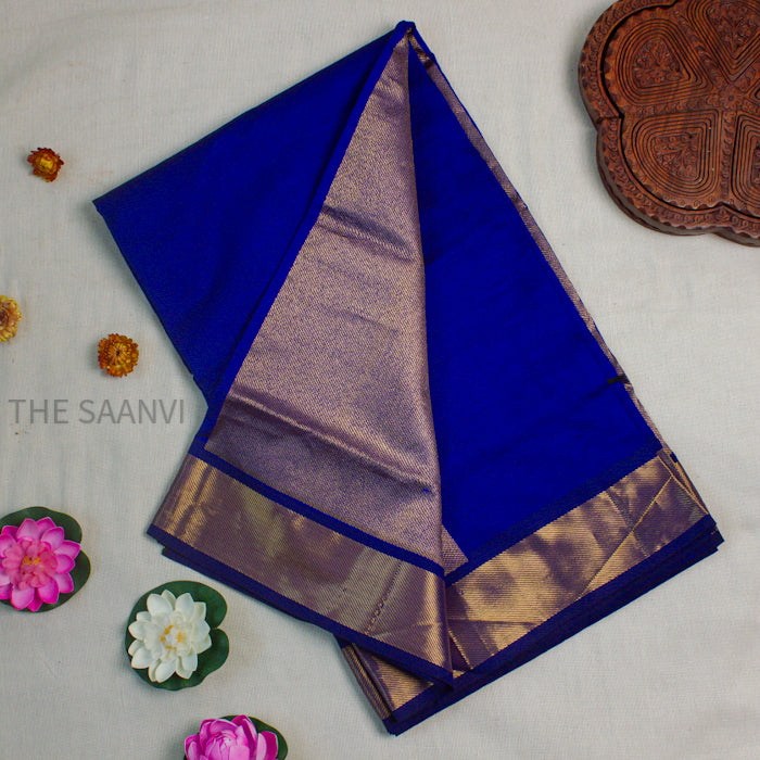 ROYAL BLUE SEMI SILK COTTON SAREE