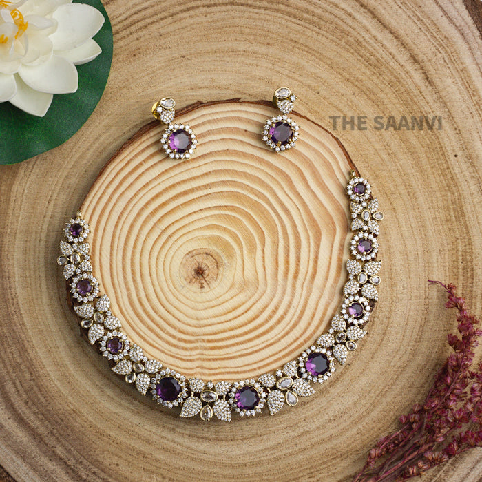 NADHIYA PREMIUM AD STONE NECKLACE